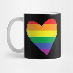 Pride Stripes Heart Valentines Day Mug